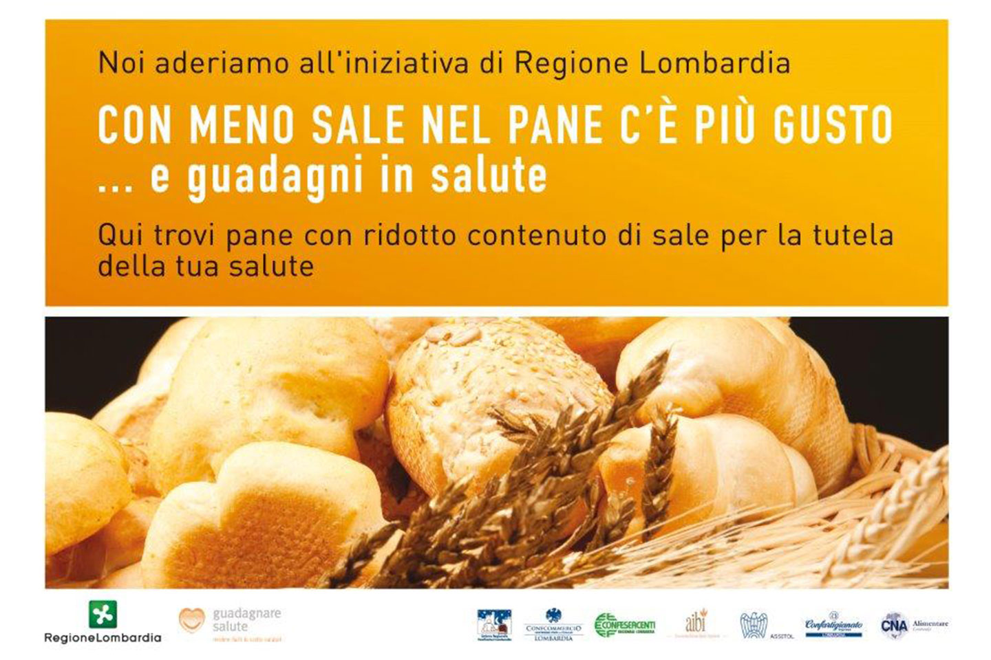 Campagna pane ridotto contenuto sale